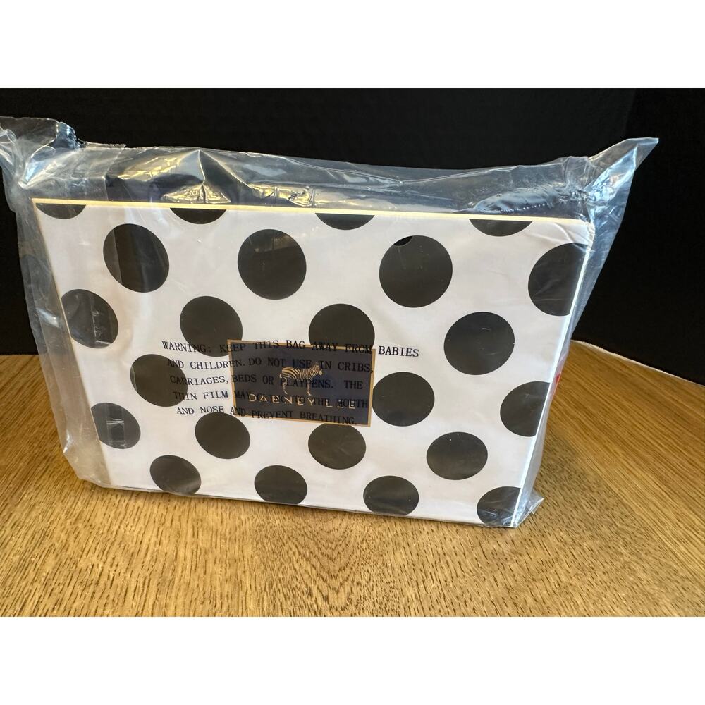 Dabney Lee Black & White Polka Dot Wallet w/ Gift Box